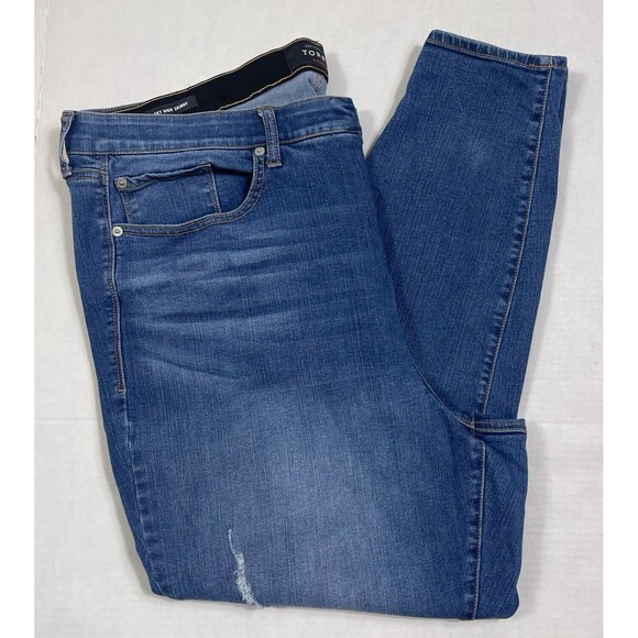 Torrid Premium Sky High Rise Skinny Stretch Distressed Jeans Women Plus Size 24R - Picture 1 of 15